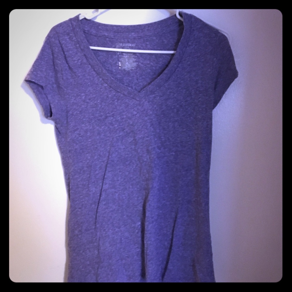 Purple V-neck